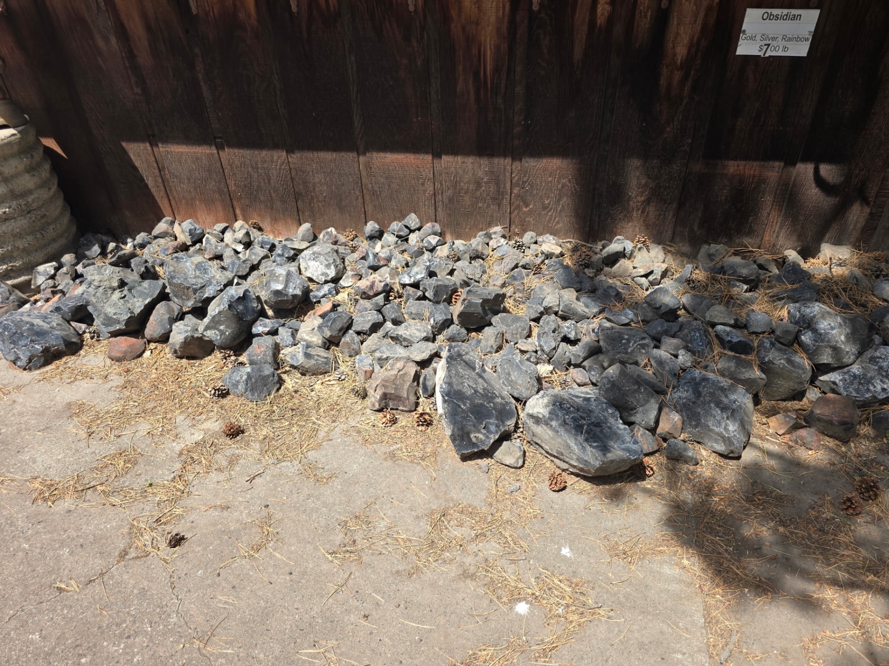 Rough obsidian pieces available at Madani Rock World